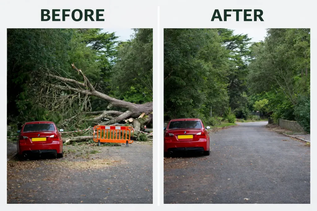 Storm damage before after wichita falls TX